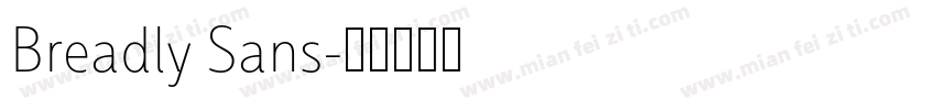 Breadly Sans字体转换